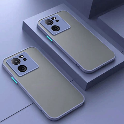 Carcasa Bumper Funda Silicona Transparente P01 para Xiaomi Mi 13T 5G Gris Lavanda