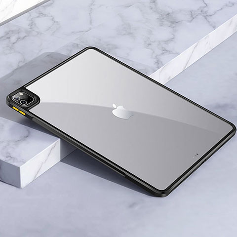 Carcasa Bumper Funda Silicona Transparente para Apple iPad Pro 11 (2021) Negro