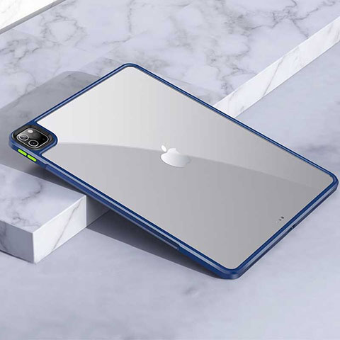 Carcasa Bumper Funda Silicona Transparente para Apple iPad Pro 11 (2022) Azul