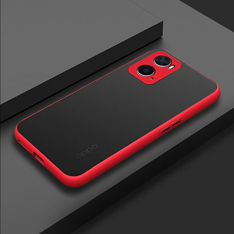 Carcasa Bumper Funda Silicona Transparente para Oppo A36 Rojo