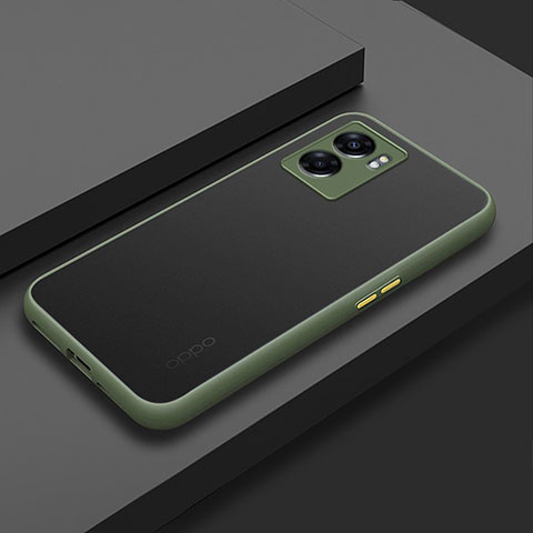 Carcasa Bumper Funda Silicona Transparente para Oppo A77 5G Ejercito Verde