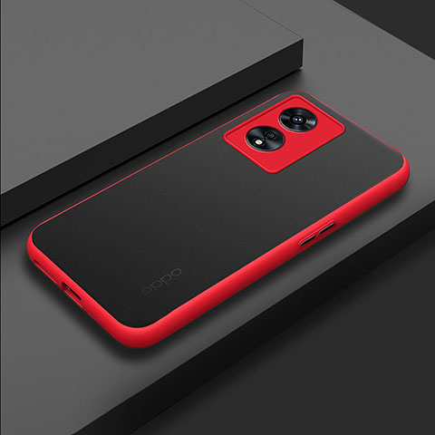 Carcasa Bumper Funda Silicona Transparente para Oppo A78 4G Rojo