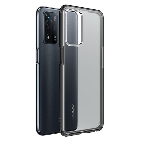 Carcasa Bumper Funda Silicona Transparente para Oppo A93s 5G Negro