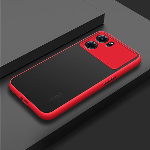 Carcasa Bumper Funda Silicona Transparente para Oppo K10 5G Rojo