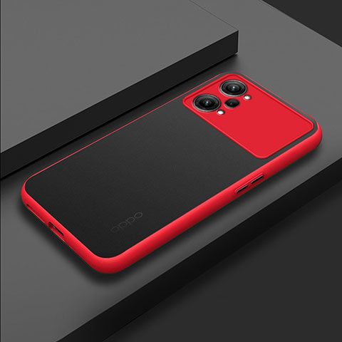 Carcasa Bumper Funda Silicona Transparente para Oppo K10 Pro 5G Rojo