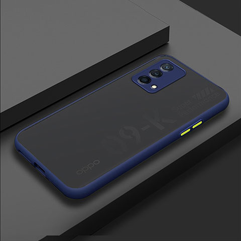 Carcasa Bumper Funda Silicona Transparente para Oppo K9 5G Azul