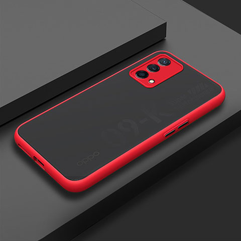 Carcasa Bumper Funda Silicona Transparente para Oppo K9 5G Rojo