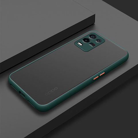 Carcasa Bumper Funda Silicona Transparente para Oppo K9X 5G Verde Noche