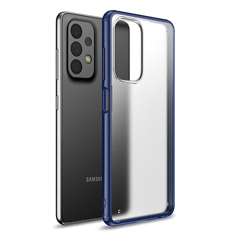 Carcasa Bumper Funda Silicona Transparente para Samsung Galaxy A23 4G Azul