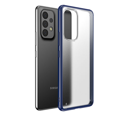 Carcasa Bumper Funda Silicona Transparente para Samsung Galaxy A73 5G Azul