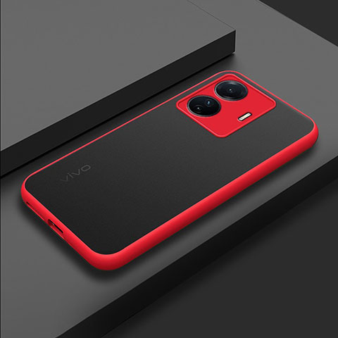 Carcasa Bumper Funda Silicona Transparente para Vivo T1 5G Rojo