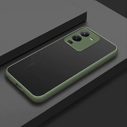 Carcasa Bumper Funda Silicona Transparente para Vivo V25 Pro 5G Ejercito Verde