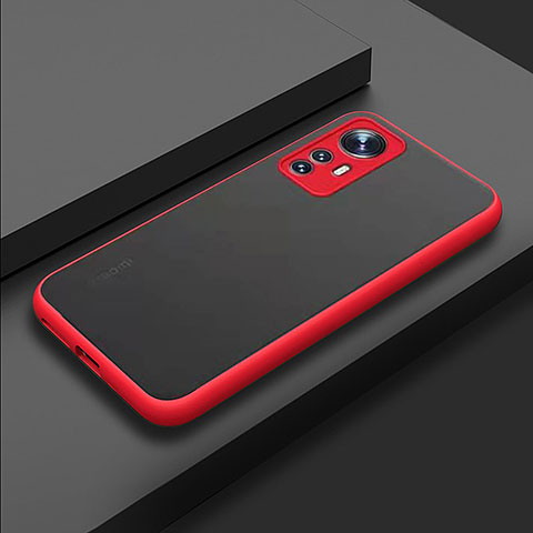 Carcasa Bumper Funda Silicona Transparente para Xiaomi Redmi Note 12S Rojo