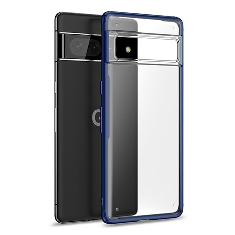 Carcasa Bumper Funda Silicona Transparente WL1 para Google Pixel 7 Pro 5G Azul