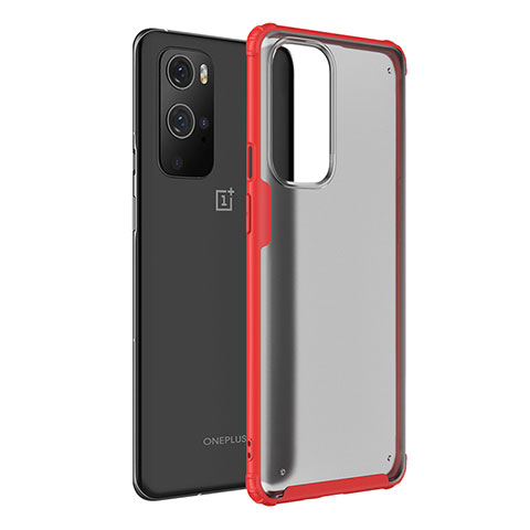 Carcasa Bumper Funda Silicona Transparente WL1 para OnePlus 9 Pro 5G Rojo