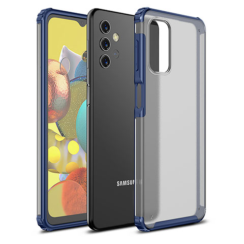 Carcasa Bumper Funda Silicona Transparente WL1 para Samsung Galaxy M32 5G Azul