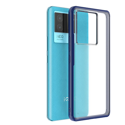 Carcasa Bumper Funda Silicona Transparente WL1 para Vivo iQOO Neo6 5G Azul