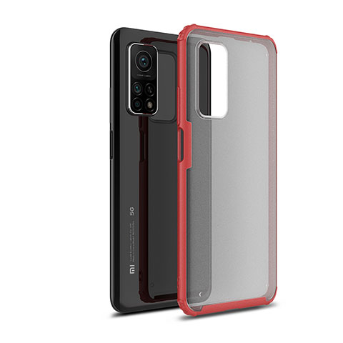 Carcasa Bumper Funda Silicona Transparente WL1 para Xiaomi Mi 10T Pro 5G Rojo