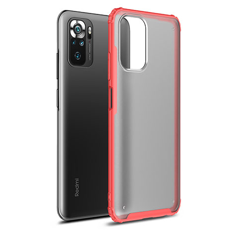 Carcasa Bumper Funda Silicona Transparente WL1 para Xiaomi Redmi Note 10 4G Rojo