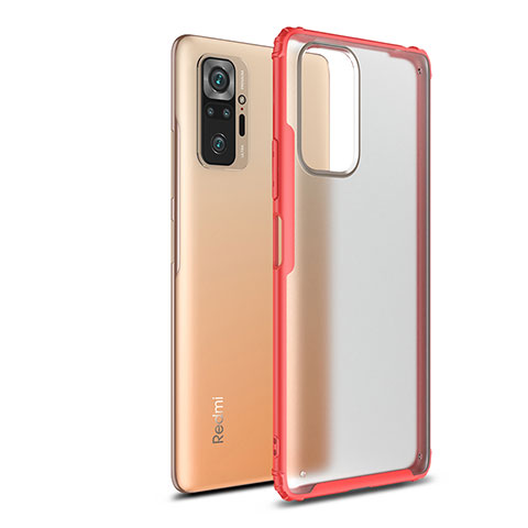 Carcasa Bumper Funda Silicona Transparente WL1 para Xiaomi Redmi Note 10 Pro 4G Rojo