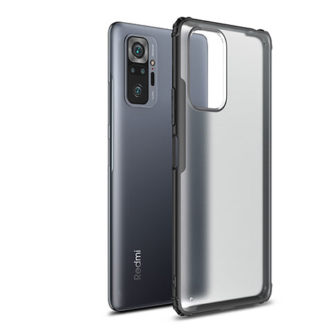 Carcasa Bumper Funda Silicona Transparente WL1 para Xiaomi Redmi Note 10 Pro Max Negro