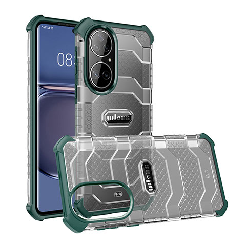 Carcasa Bumper Funda Silicona Transparente WL3 para Huawei P50 Verde Noche