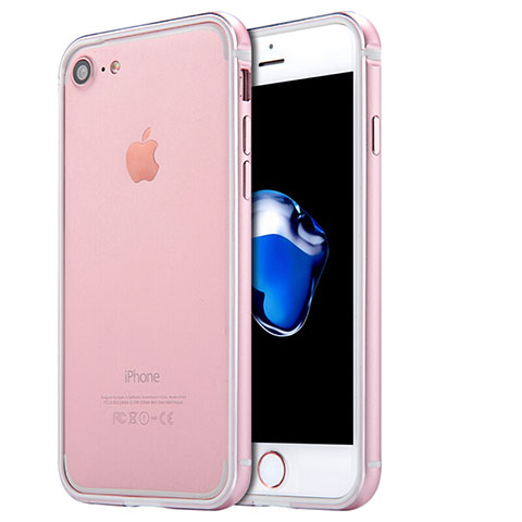 Carcasa Bumper Lujo Marco de Aluminio para Apple iPhone SE (2020) Oro Rosa