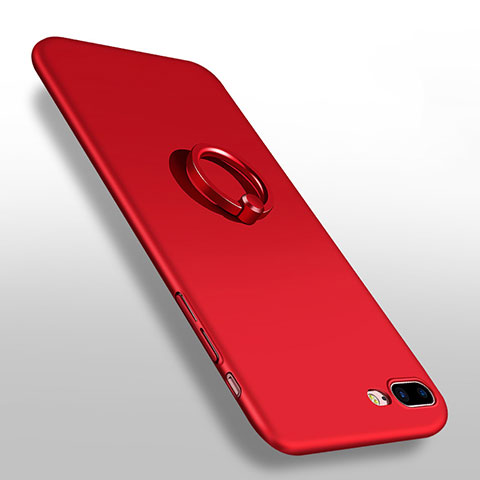 Carcasa Bumper Lujo Marco de Metal y Plastico Funda F02 para Apple iPhone 7 Plus Rojo