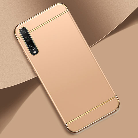 Carcasa Bumper Lujo Marco de Metal y Plastico Funda M01 para Huawei Enjoy 10S Oro