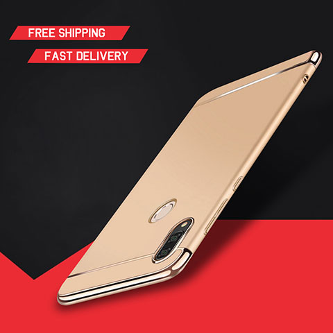 Carcasa Bumper Lujo Marco de Metal y Plastico Funda M01 para Huawei Enjoy 9 Plus Oro