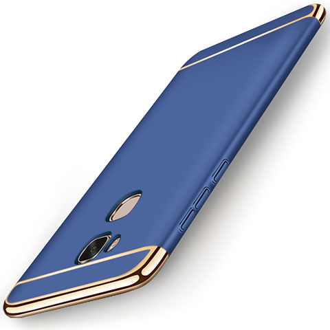 Carcasa Bumper Lujo Marco de Metal y Plastico Funda M01 para Huawei Honor X5 Azul