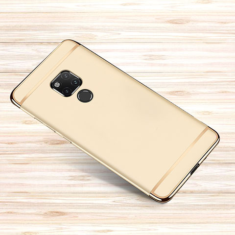 Carcasa Bumper Lujo Marco de Metal y Plastico Funda M01 para Huawei Mate 20 X 5G Oro