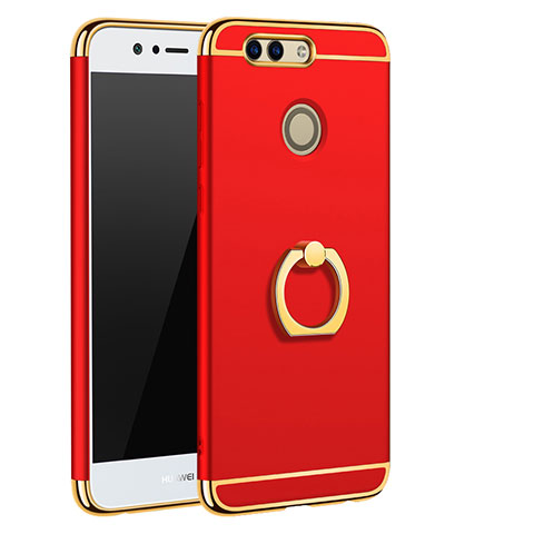 Carcasa Bumper Lujo Marco de Metal y Plastico Funda M01 para Huawei Nova 2 Rojo