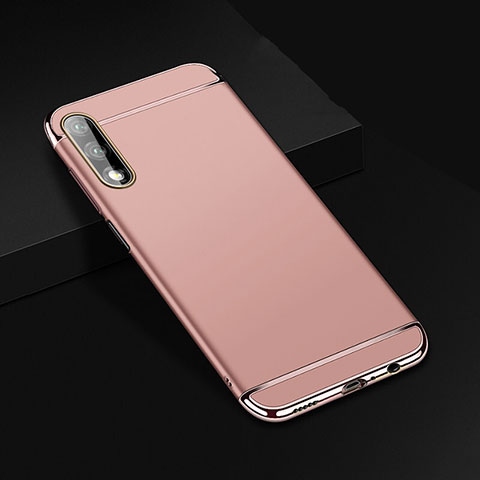 Carcasa Bumper Lujo Marco de Metal y Plastico Funda M01 para Huawei P Smart Z (2019) Oro Rosa