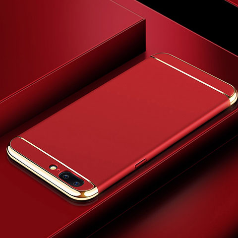 Carcasa Bumper Lujo Marco de Metal y Plastico Funda M01 para OnePlus 5T A5010 Rojo