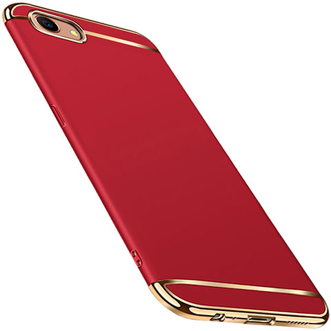 Carcasa Bumper Lujo Marco de Metal y Plastico Funda M01 para Oppo A3 Rojo