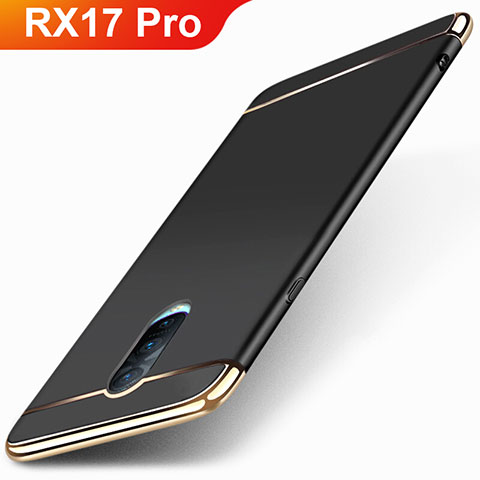 Carcasa Bumper Lujo Marco de Metal y Plastico Funda M01 para Oppo RX17 Pro Negro