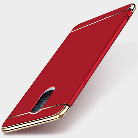 Carcasa Bumper Lujo Marco de Metal y Plastico Funda M01 para Oppo RX17 Pro Rojo