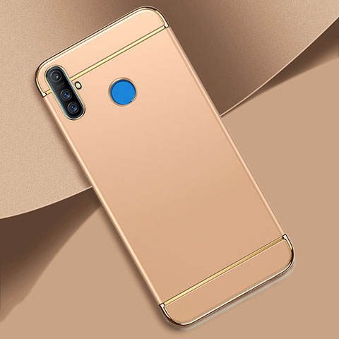 Carcasa Bumper Lujo Marco de Metal y Plastico Funda M01 para Realme C3 Oro