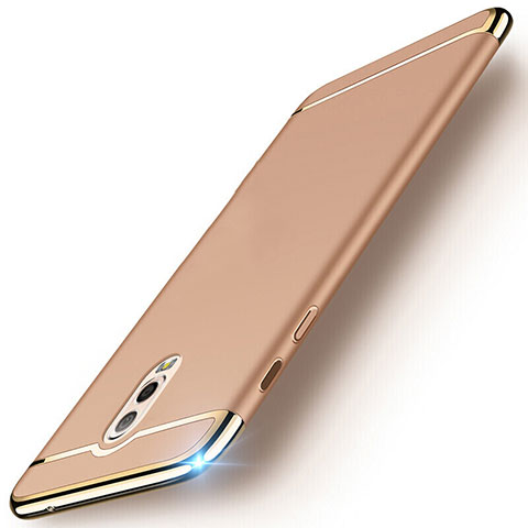 Carcasa Bumper Lujo Marco de Metal y Plastico Funda M01 para Samsung Galaxy J7 Plus Oro