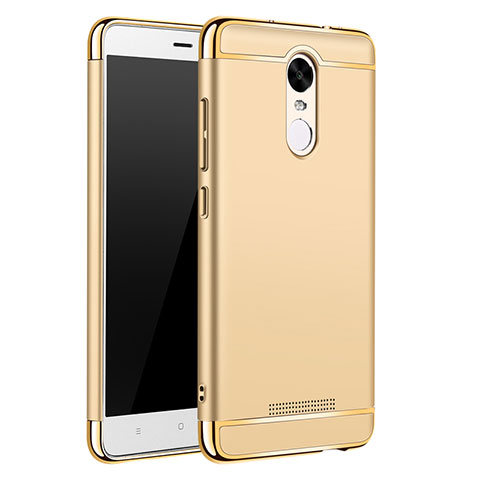 Carcasa Bumper Lujo Marco de Metal y Plastico Funda M01 para Xiaomi Redmi Note 3 Oro