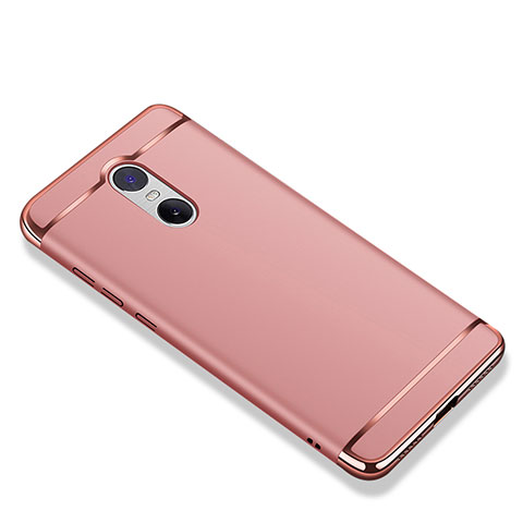 Carcasa Bumper Lujo Marco de Metal y Plastico Funda M01 para Xiaomi Redmi Note 4 Oro Rosa