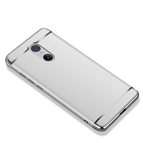 Carcasa Bumper Lujo Marco de Metal y Plastico Funda M01 para Xiaomi Redmi Note 4 Plata