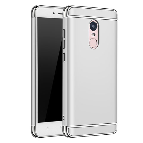 Carcasa Bumper Lujo Marco de Metal y Plastico Funda M02 para Xiaomi Redmi Note 4X High Edition Plata