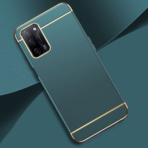 Carcasa Bumper Lujo Marco de Metal y Plastico Funda P02 para Oppo A53s 5G Verde