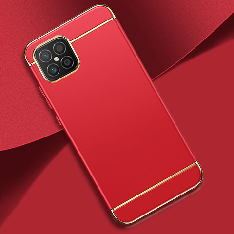 Carcasa Bumper Lujo Marco de Metal y Plastico Funda para Huawei Nova 8 SE 4G Rojo