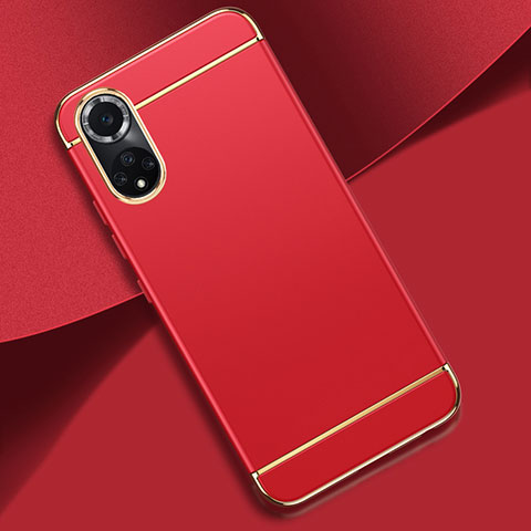 Carcasa Bumper Lujo Marco de Metal y Plastico Funda para Huawei Nova 9 Pro Rojo