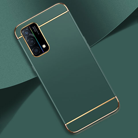 Carcasa Bumper Lujo Marco de Metal y Plastico Funda para Oppo K9 5G Verde