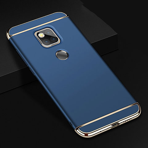 Carcasa Bumper Lujo Marco de Metal y Plastico Funda T01 para Huawei Mate 20 X 5G Azul