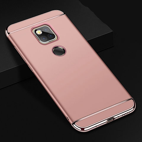 Carcasa Bumper Lujo Marco de Metal y Plastico Funda T01 para Huawei Mate 20 X 5G Oro Rosa